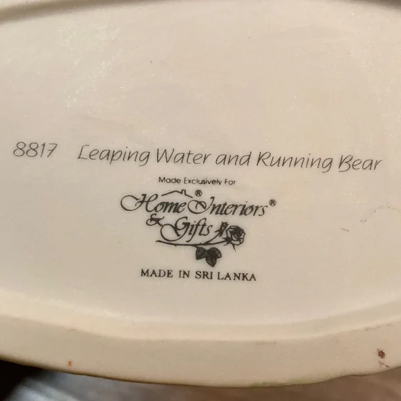 Home Interiors Leaping Water and Running Bear Figurine Set - Picture 5 of 5